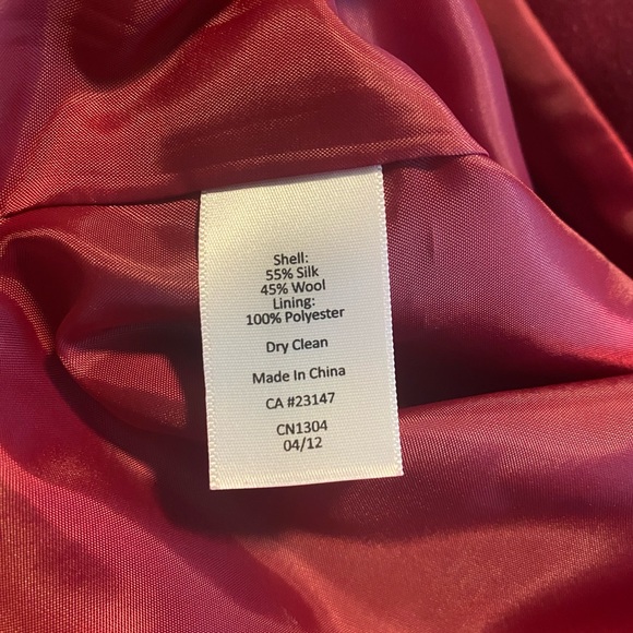 Talbots Burgundy Silk/Wool Blend Skirt - Picture 6 of 6